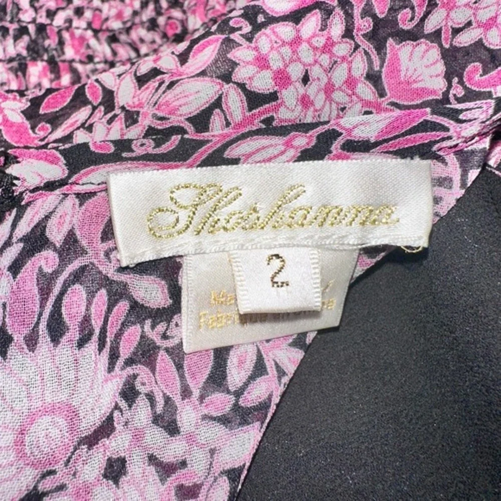 Shoshanna Dalila Silk Popover Pink Floral feminine cottagecore Dress Size 2